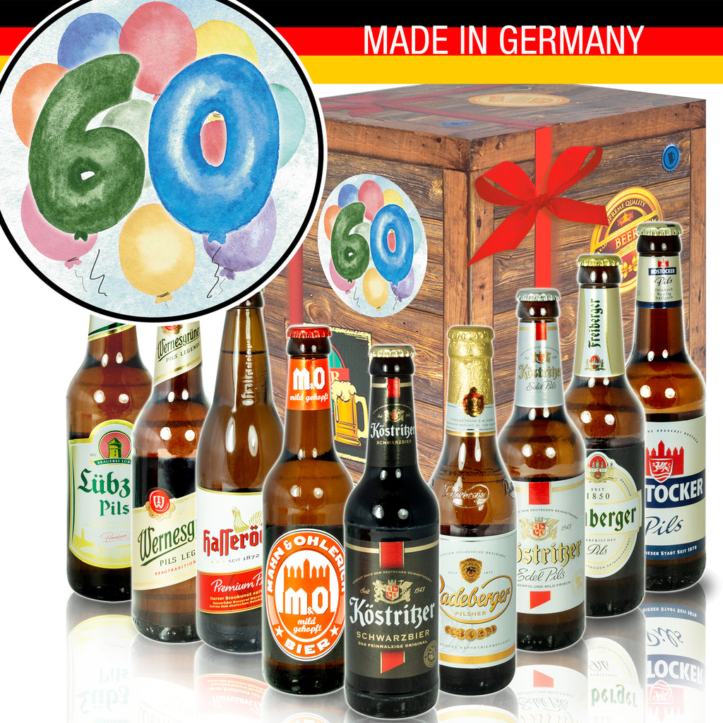 60. Geburtstag | 9 Biersorten Biere aus Ostdeutschland | Bierbox