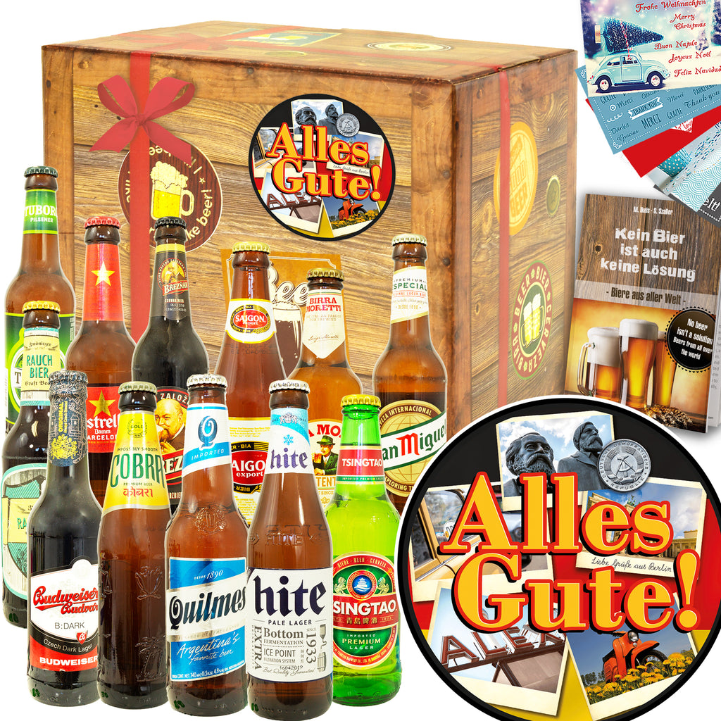 Alles Gute | 12 Spezialitäten Bier International | Geschenk Box