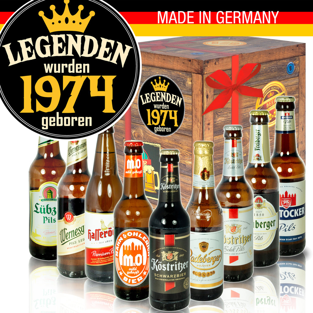 Legenden 1974 | 9 Biersorten Biere Ostdeutsch | Bier Geschenk