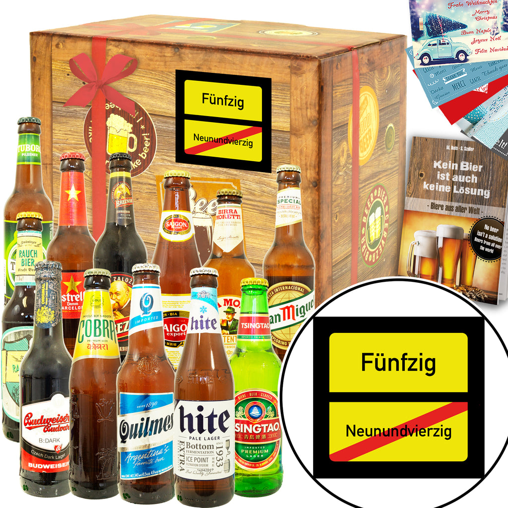 Ortsschild 50 | 12x Bier Weltreise | Bierbox