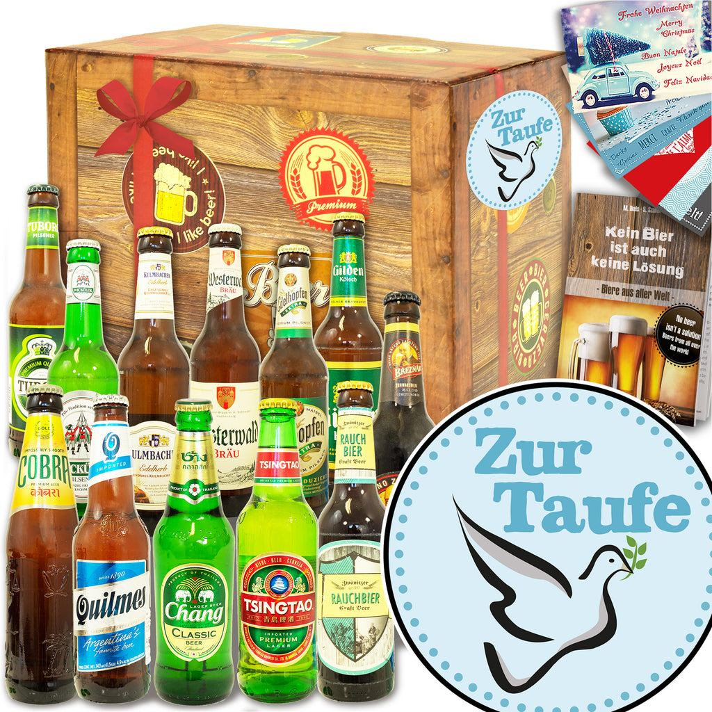 Zur Taufe | 12 Biersorten Biere Welt und Deutschland | Probierpaket
