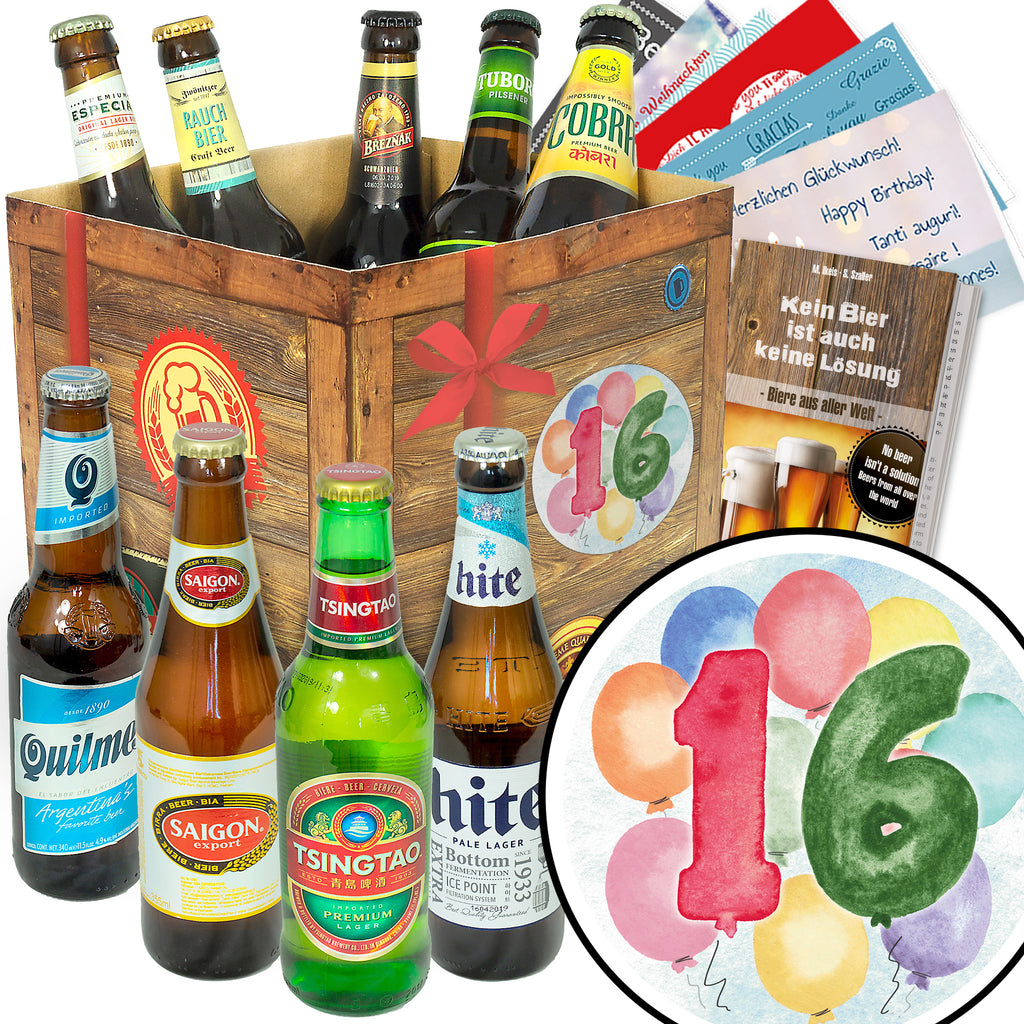Jahrestag 16 | 9 Spezialitäten Biere aus aller Welt | Bierverkostung