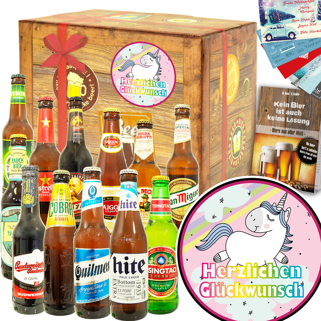 Herzlichen Glückwunsch Einhorn | 12 Biersorten Bier aus aller Welt | Biertasting