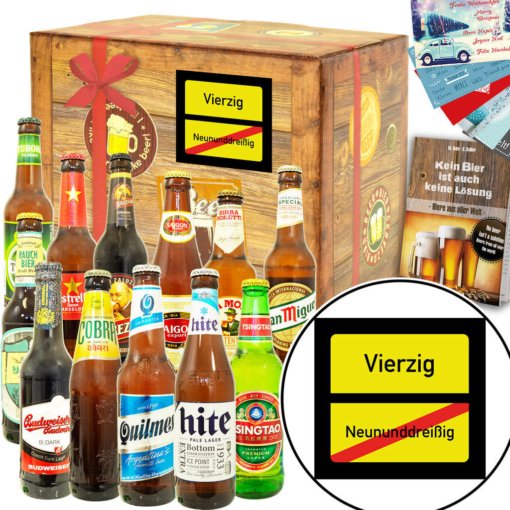 Ortsschild 40 | 12 Spezialitäten Biere der Welt | Bier Geschenk