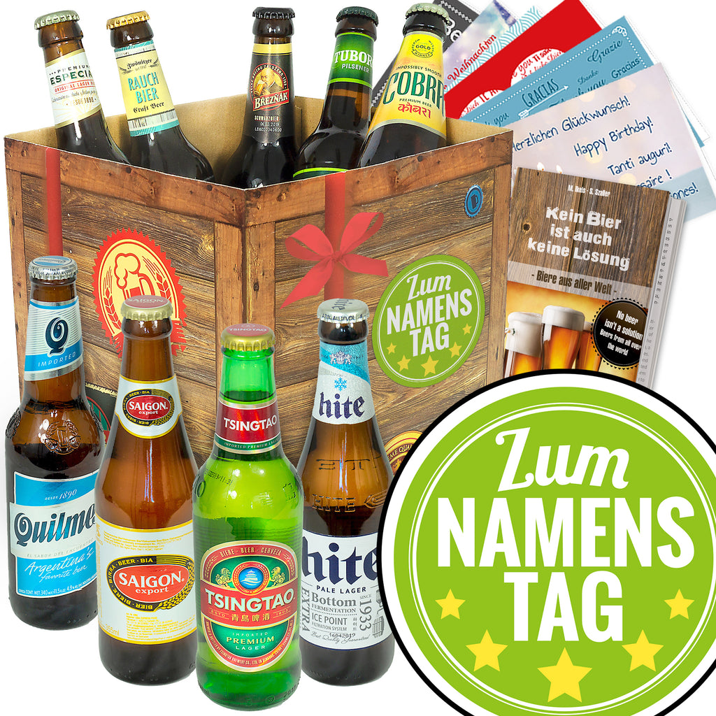 Zum Namenstag | 9x Biere aus aller Welt | Probierpaket
