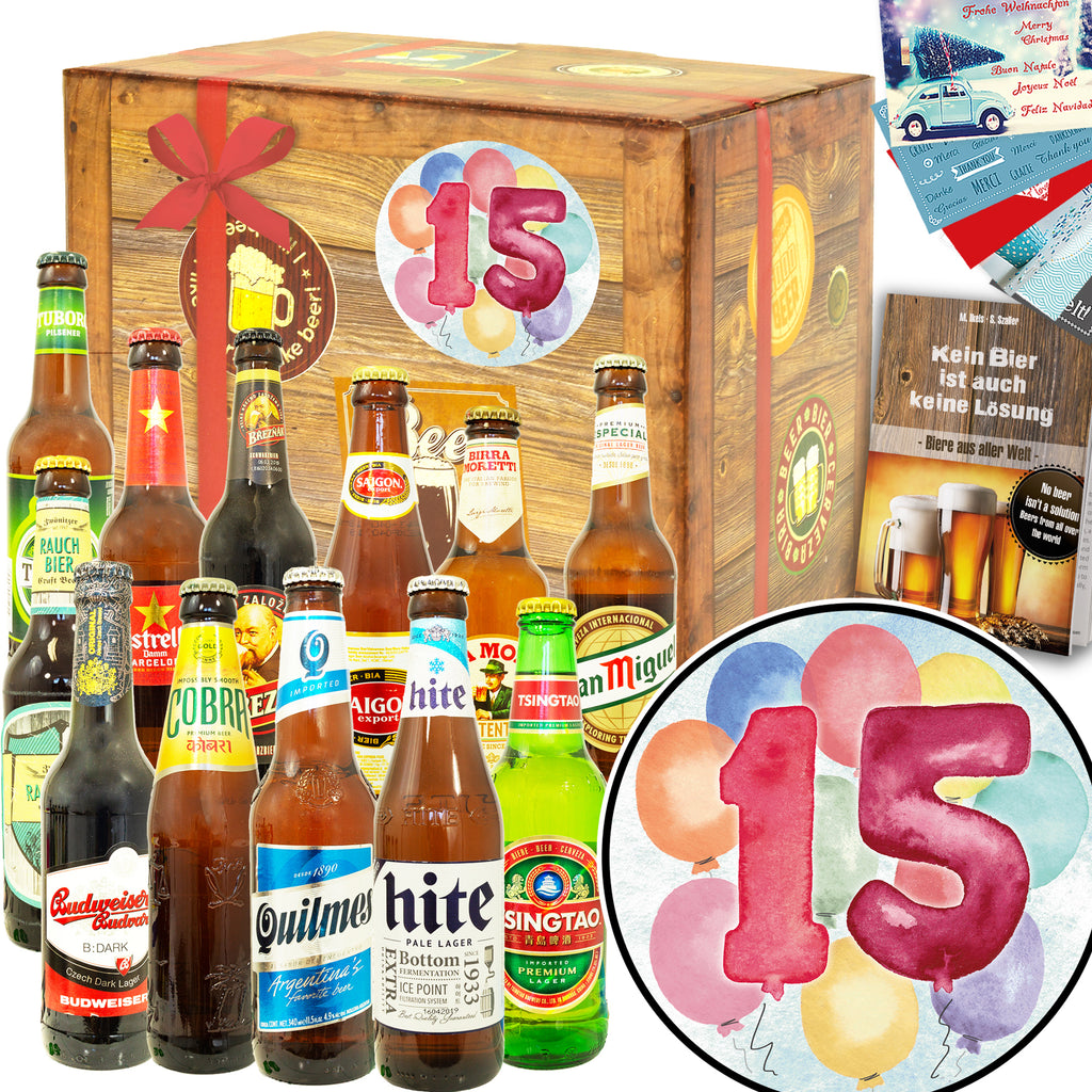 Jubiläum 15 | 12 Länder Bier International | Biergeschenk