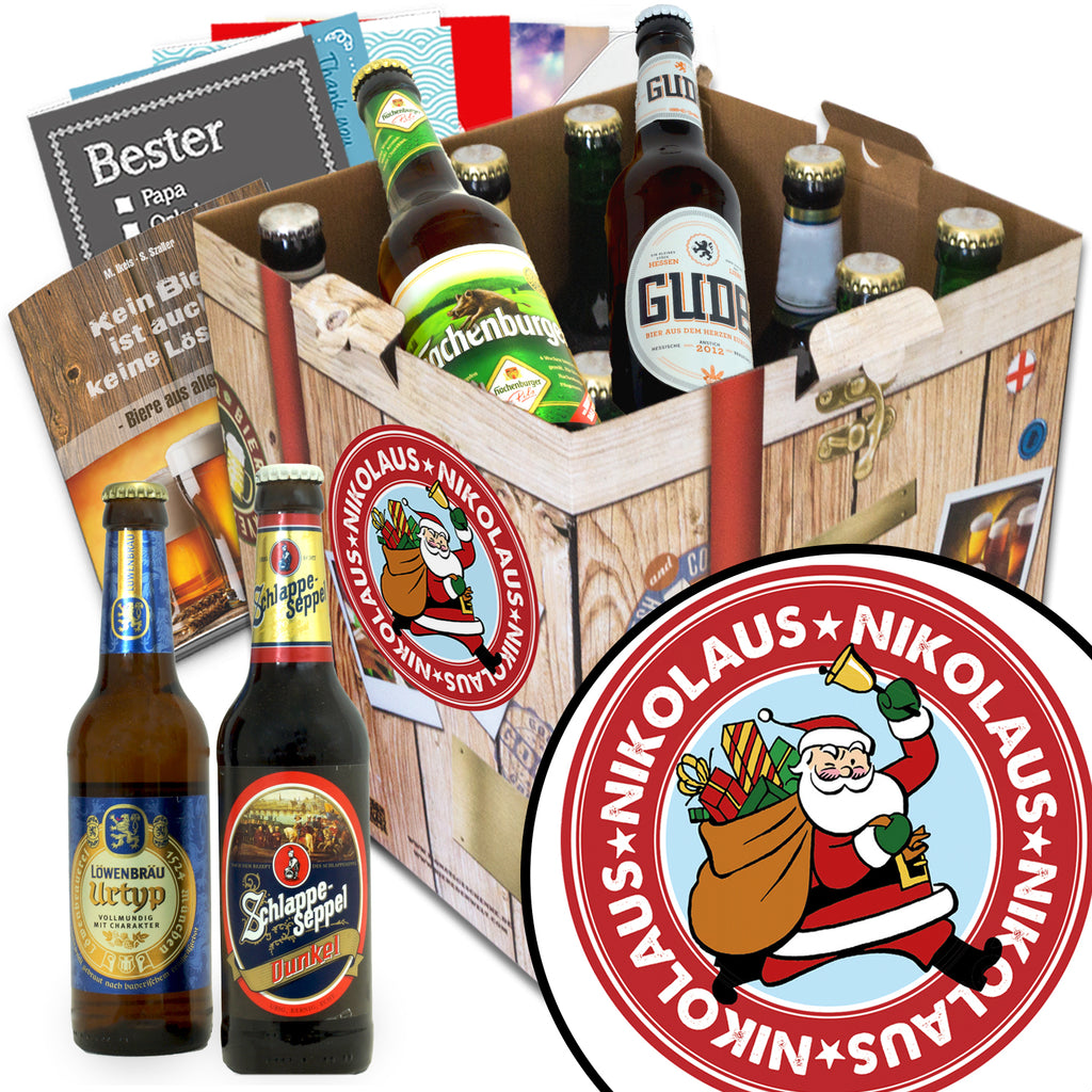 Nikolaus | 9x Bier Biere Deutschland | Bier Geschenk