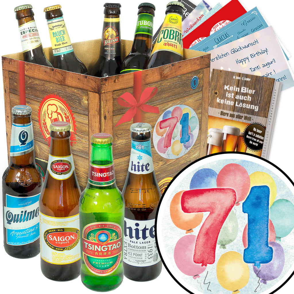 Geburtstag 71 | 9x Biere der Welt | Präsent