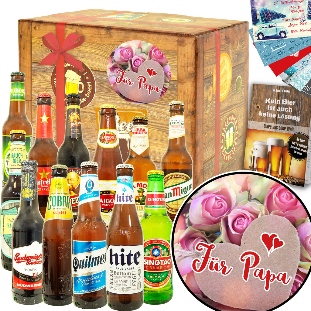 Für Papa | 12 Biersorten Bier aus aller Welt | Geschenkpaket