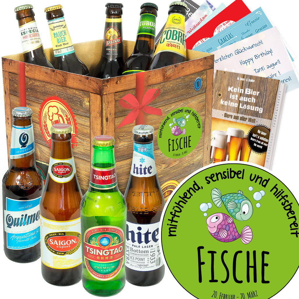 Sternzeichen Fische | 9 Länder Biere aus aller Welt | Bierbox