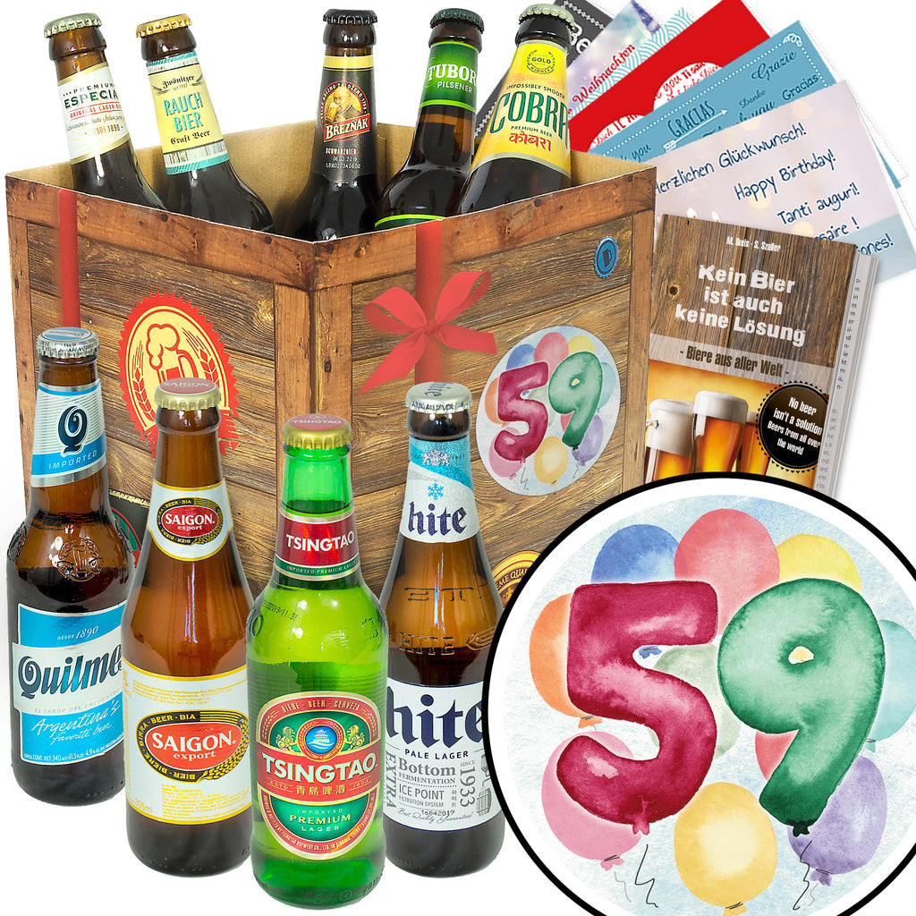 Geburtstag 59 | 9 Spezialitäten Bierweltreise | Geschenk Box