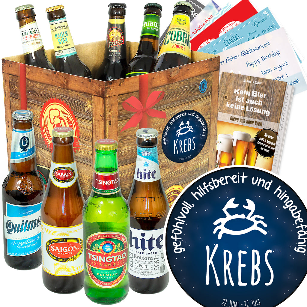 Sternzeichen Krebs | 9 Biersorten Bier Weltreise | Paket