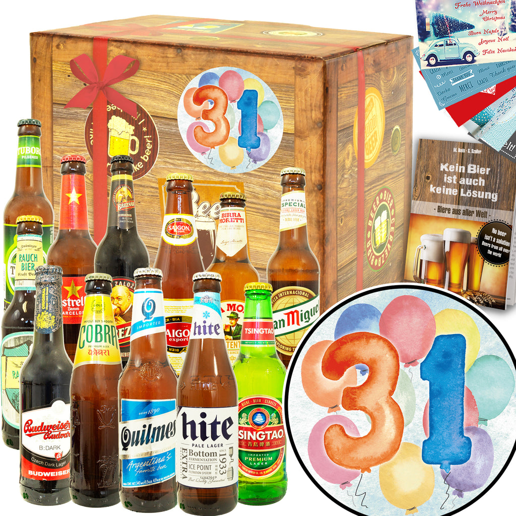 Geburtstag 31 | 12 Länder Biere aus aller Welt | Paket