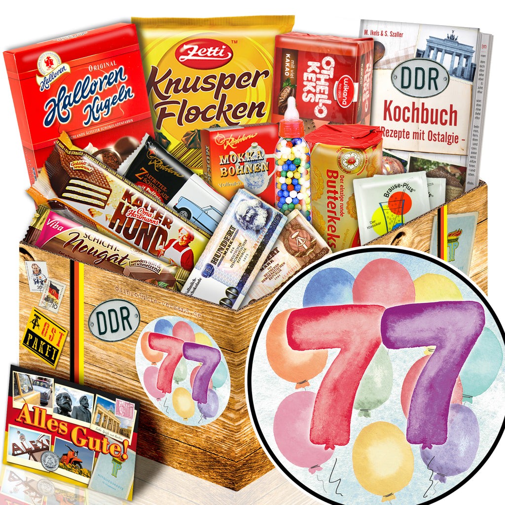 Zahl 77 - Süßigkeiten Set DDR L
