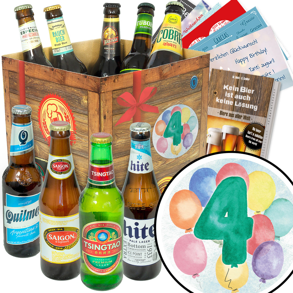 Jahrestag 4 | 9 Biersorten Biere der Welt | Bier Geschenk