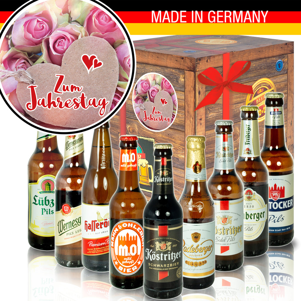 Zum Jahrestag | 9 Spezialitäten Biere Ostdeutsch | Geschenk Set