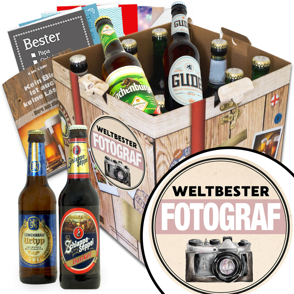 Weltbester Fotograf | 9x Biere aus Deutschland | Geschenkset