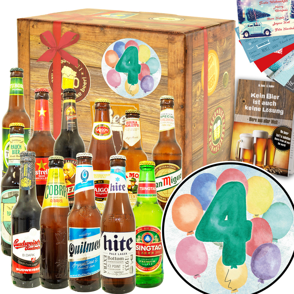 Jahrestag 4 | 12 Biersorten Biere der Welt | Bier Geschenk