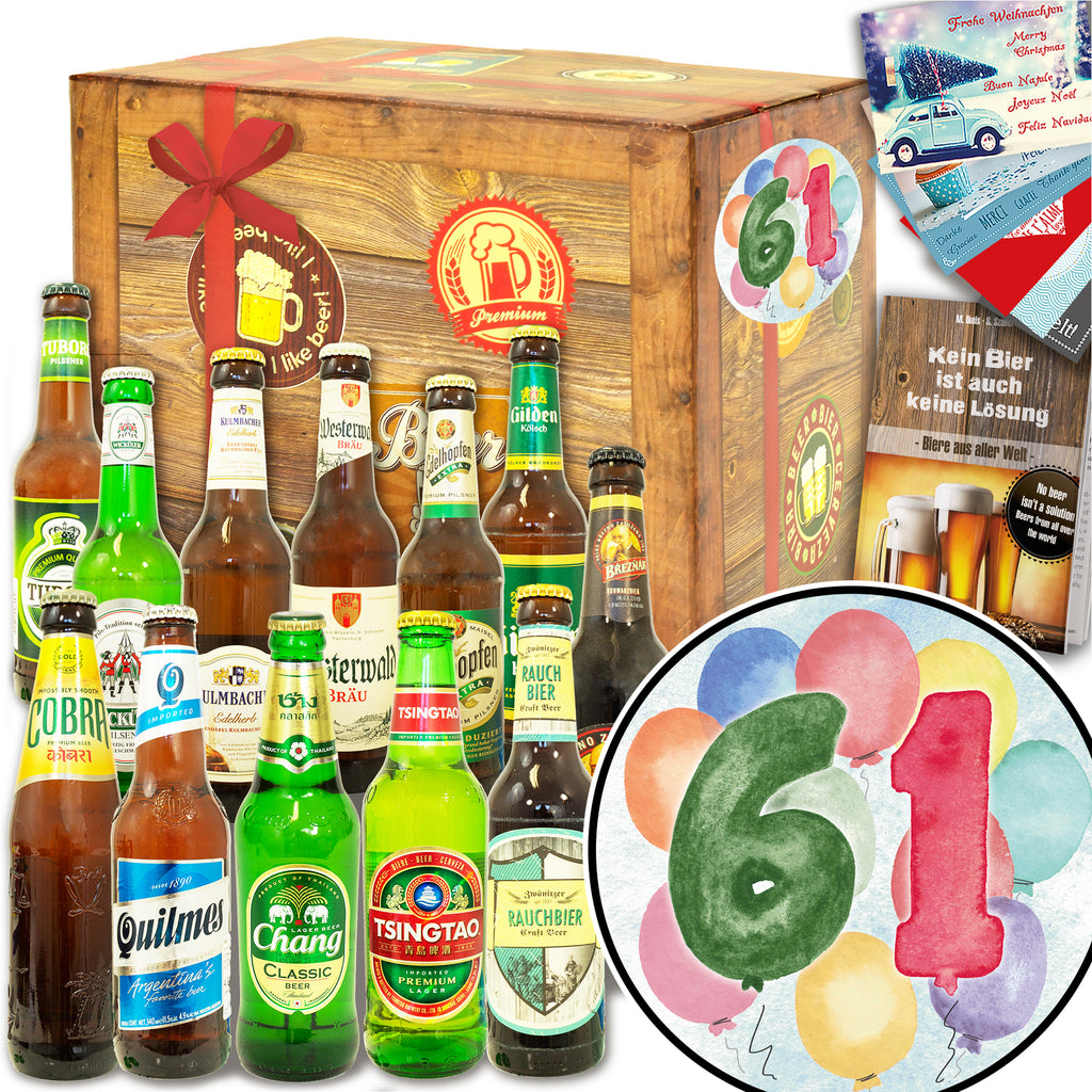 Geburtstag 61 | 12x Biere Welt und Deutschland | Probierpaket