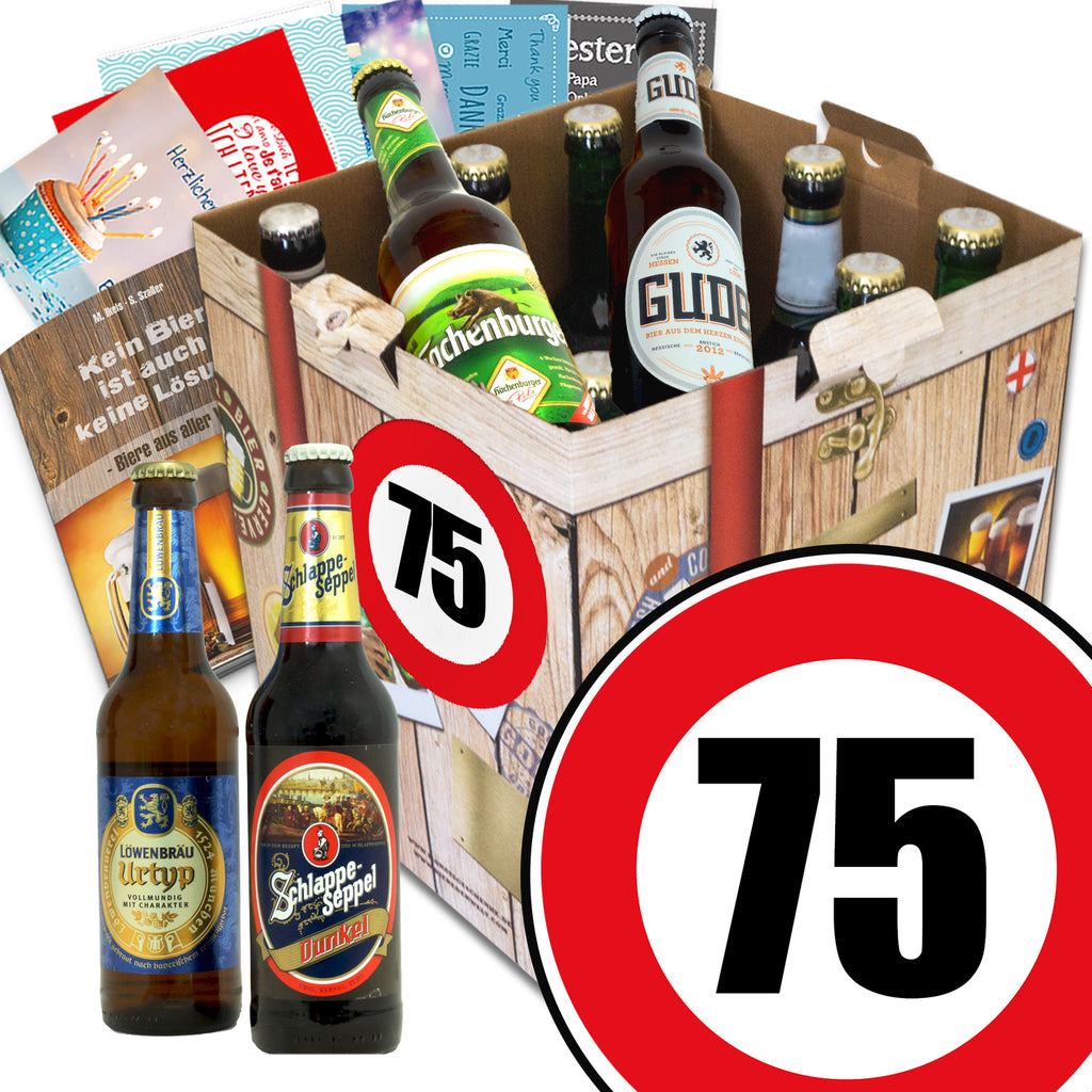 Zahl 75 | 9x Deutsche Biere | Geschenkpaket
