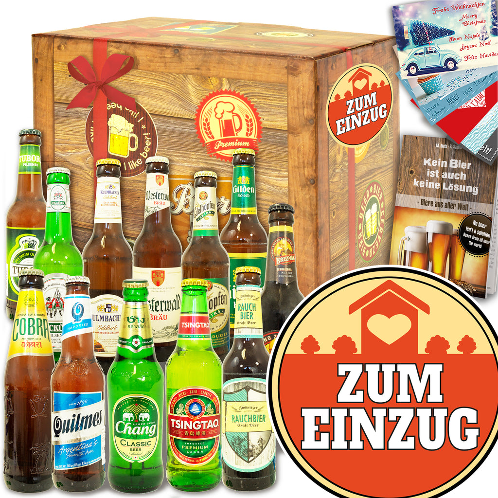 Zum Einzug | 12 Flaschen Biere Welt und Deutschland | Probierpaket