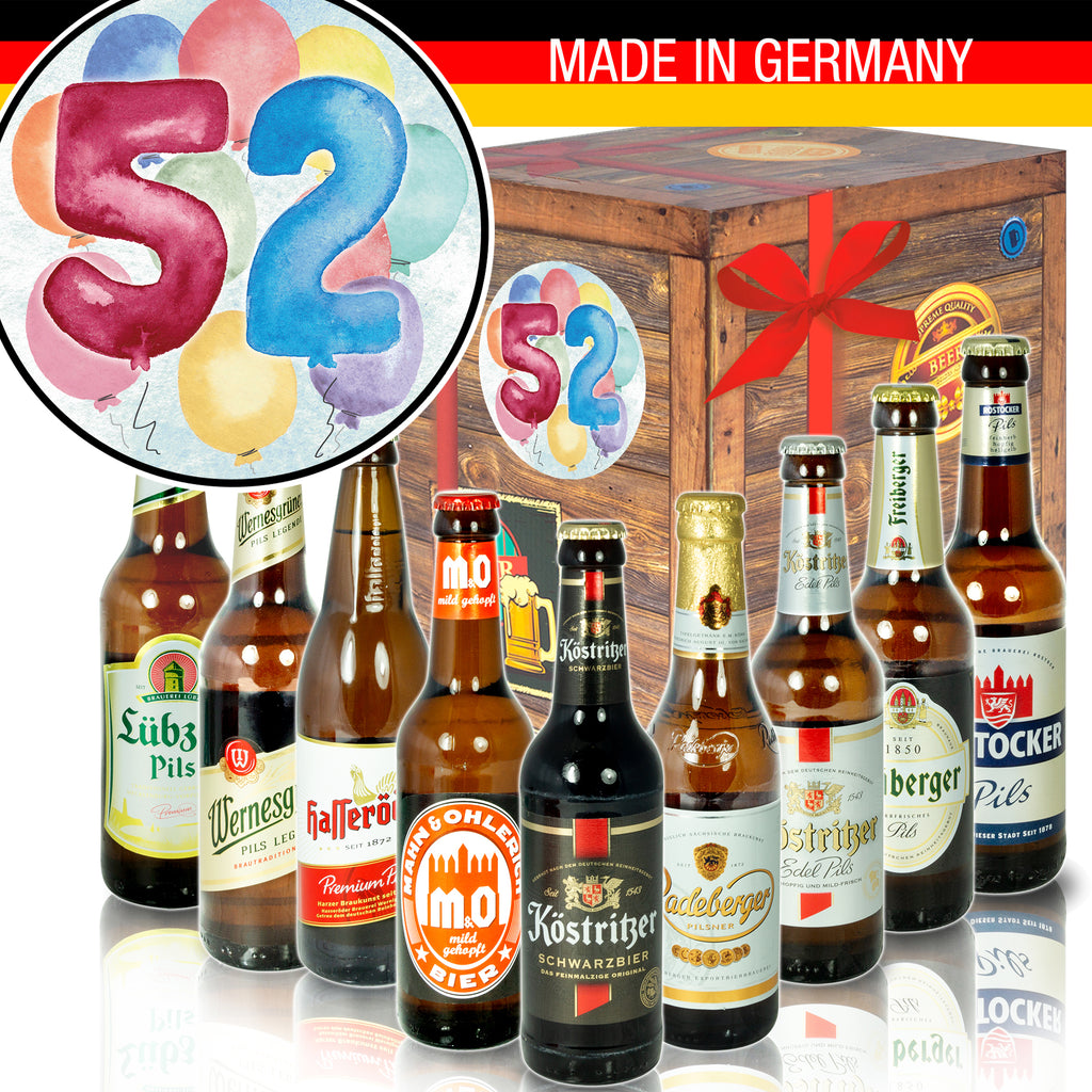 Geburtstag 52 | 9 Flaschen Biere Ostdeutsch | Bierverkostung