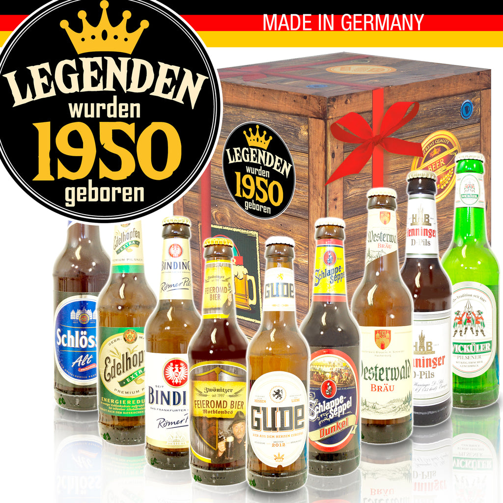 Legenden 1950 | 9 Flaschen Biere Deutschland | Geschenkbox