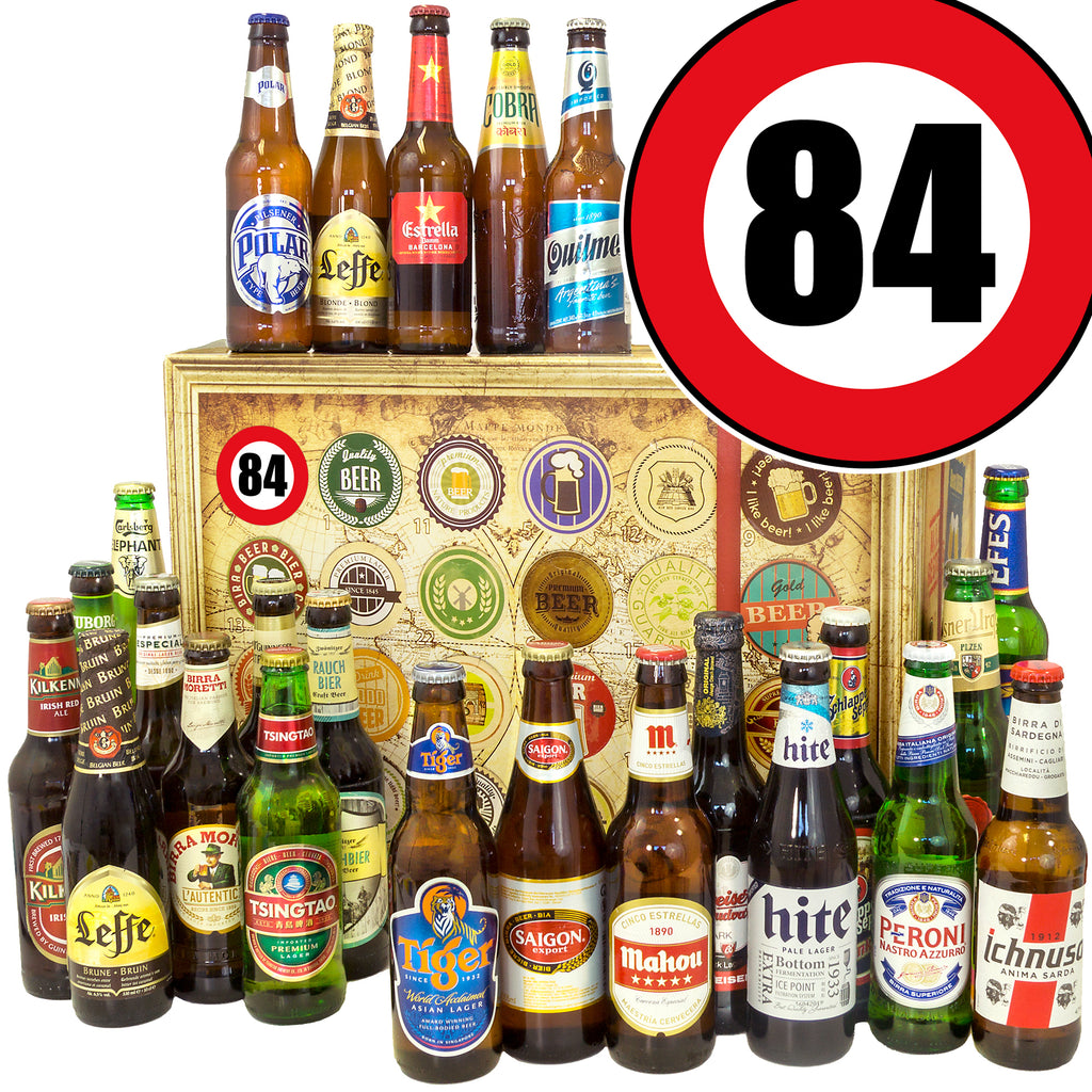 Geburtstag 84. | 24. Flaschen Biere der Welt | Probierpaket