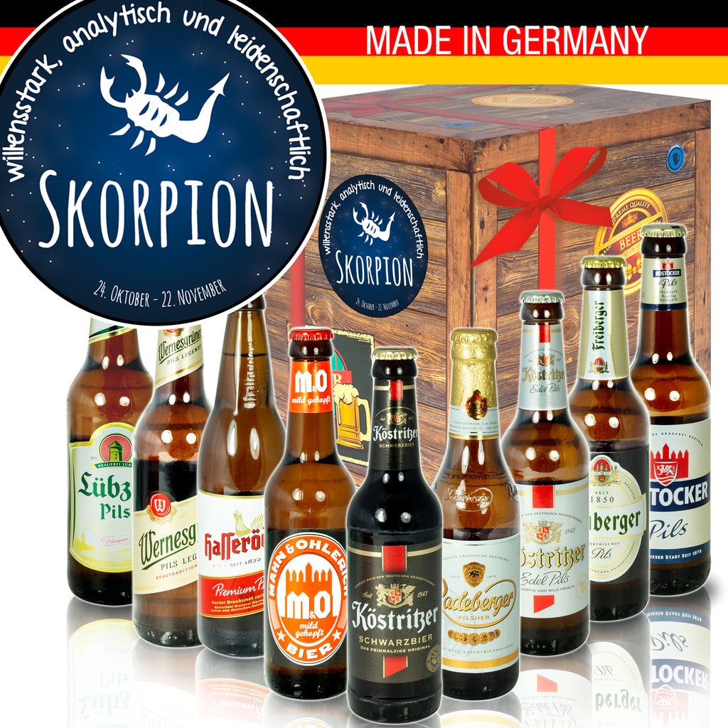 Sternzeichen Skorpion | 9x Ostdeutsche Biere | Box