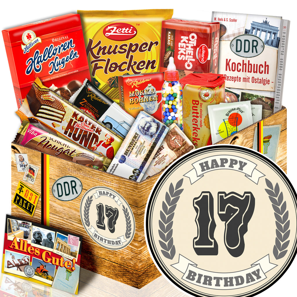 17 Zahl - Süßigkeiten Set DDR L - monatsgeschenke.de