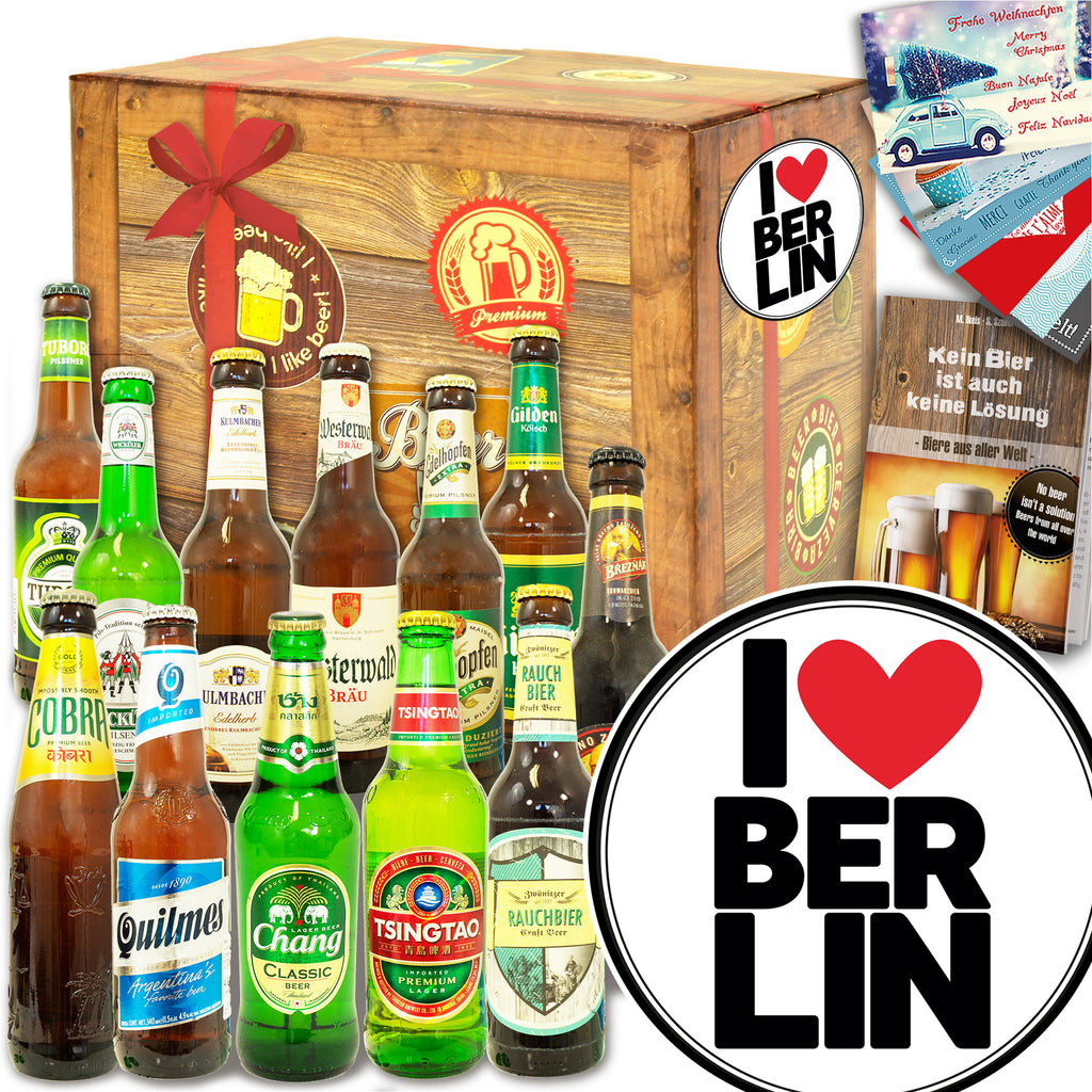 I love Berlin | 12 Spezialitäten Bier aus der Welt und Deutschland | Probierpaket