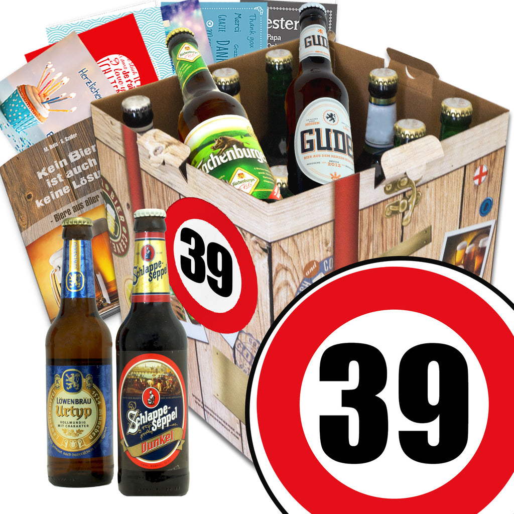 Zahl 39 | 9x Deutsche Biere | Geschenkkorb