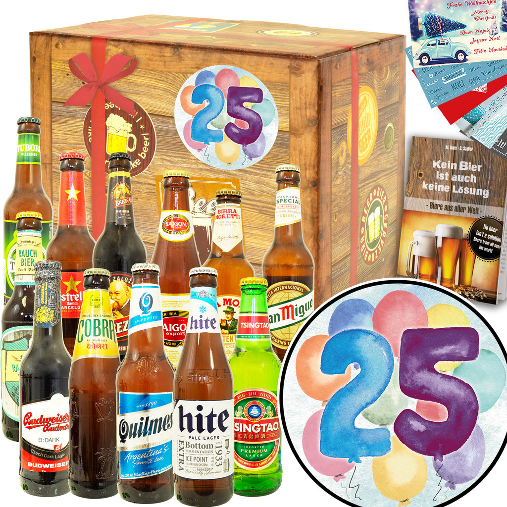 Geburtstag 25 | 12 Länder Biere der Welt | Geschenkkorb