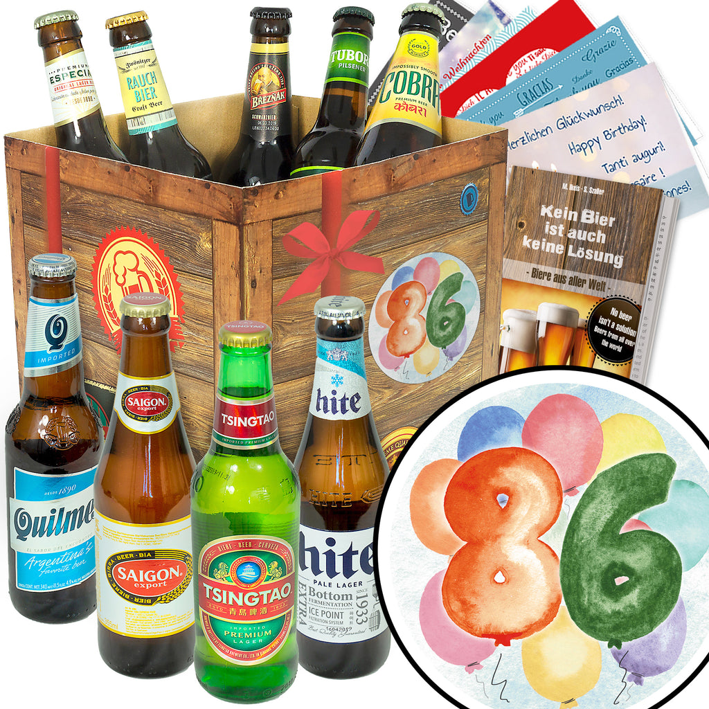 Geburtstag 86 | 9x Bier Weltreise | Geschenkset