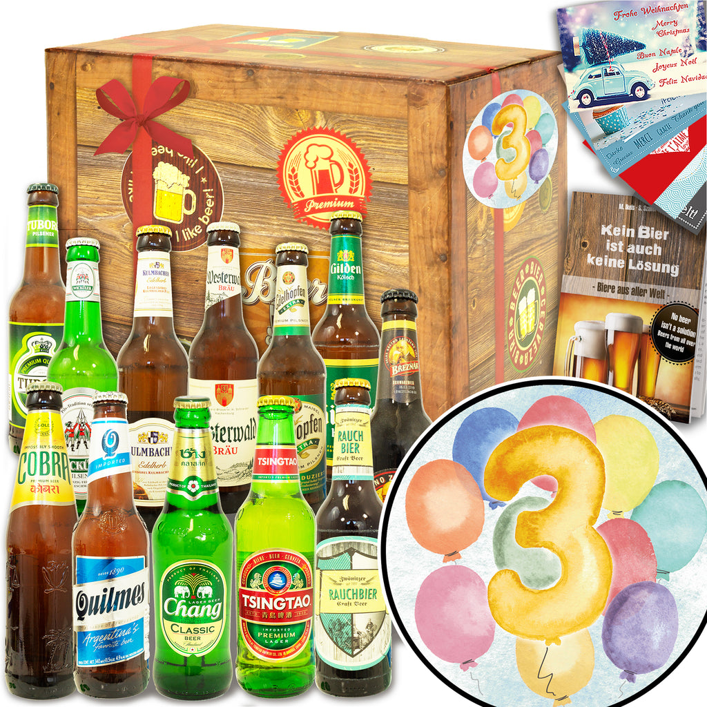 Jubiläum 3 | 12 Flaschen Bier aus der Welt und Deutschland | Probierpaket