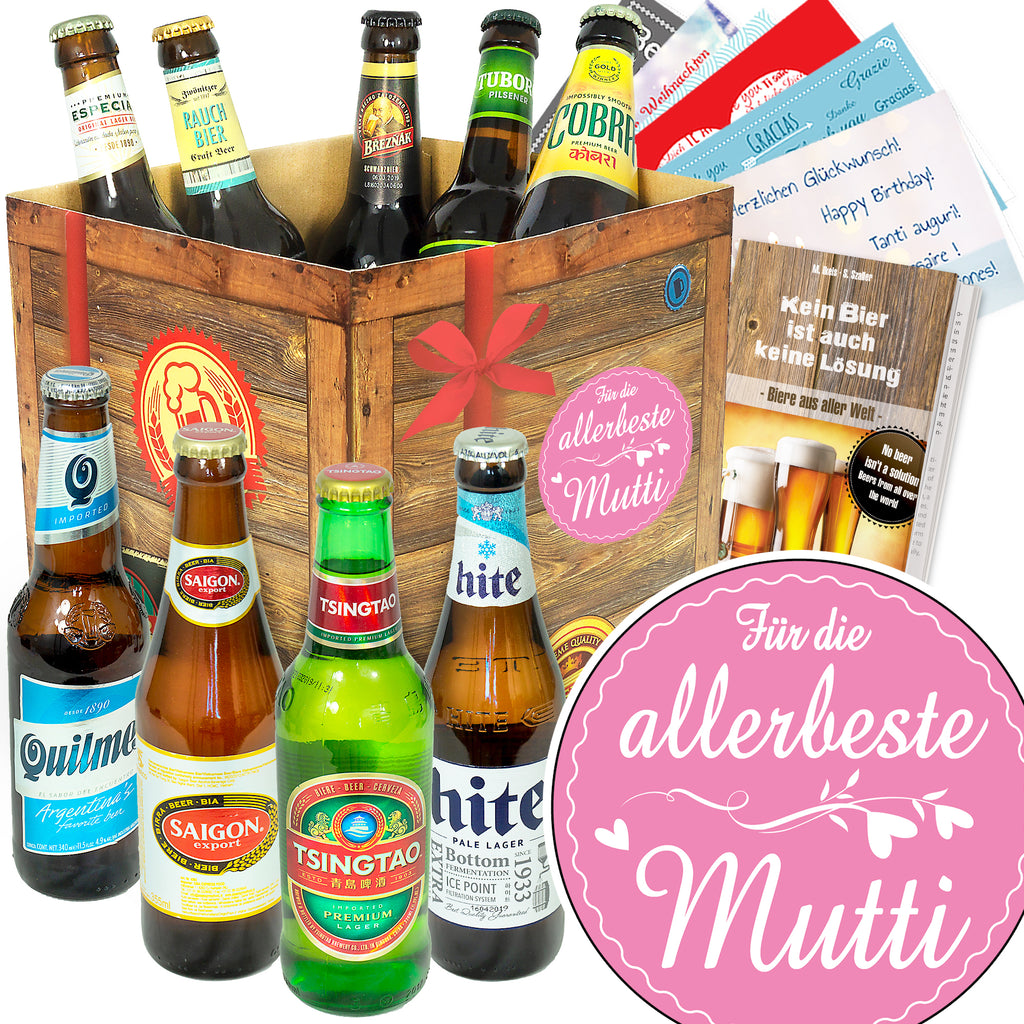 Für die allerbeste Mutti | 9 Länder Bier aus aller Welt | Biergeschenk