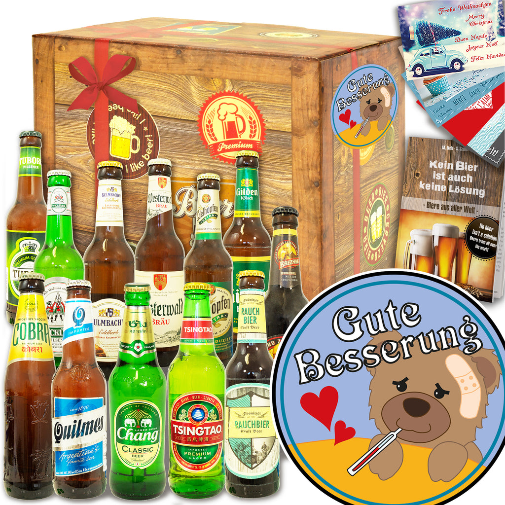 Gute Besserung | 12 Spezialitäten Biere Welt und Deutschland | Präsent