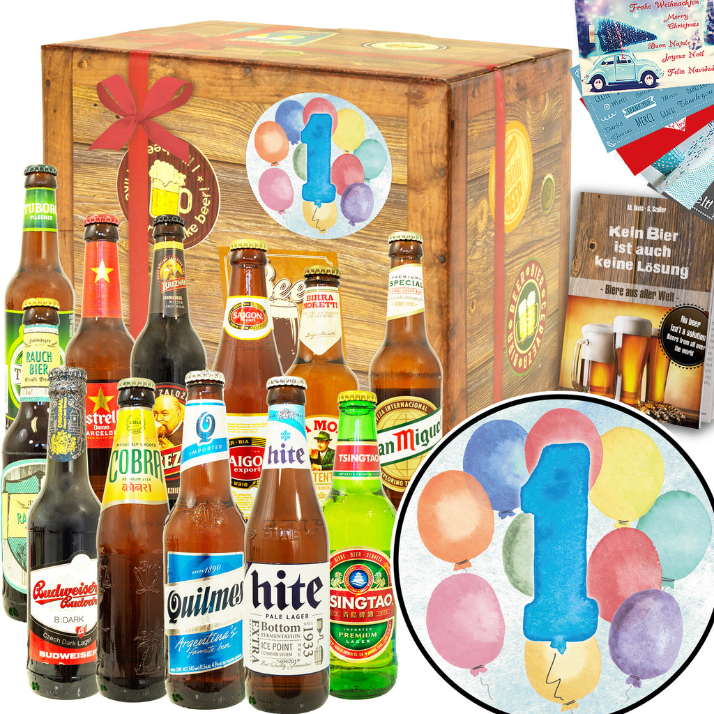 Jahrestag 1 | 12 Spezialitäten Bier International | Geschenk Set