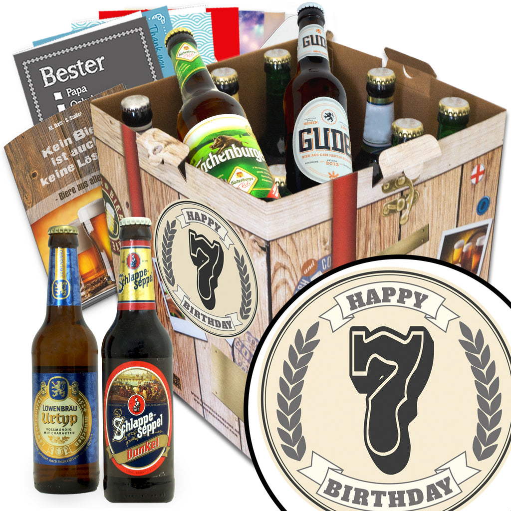 Geburtstag 7 | 9 Biersorten Biere Deutschland | Geschenk Box