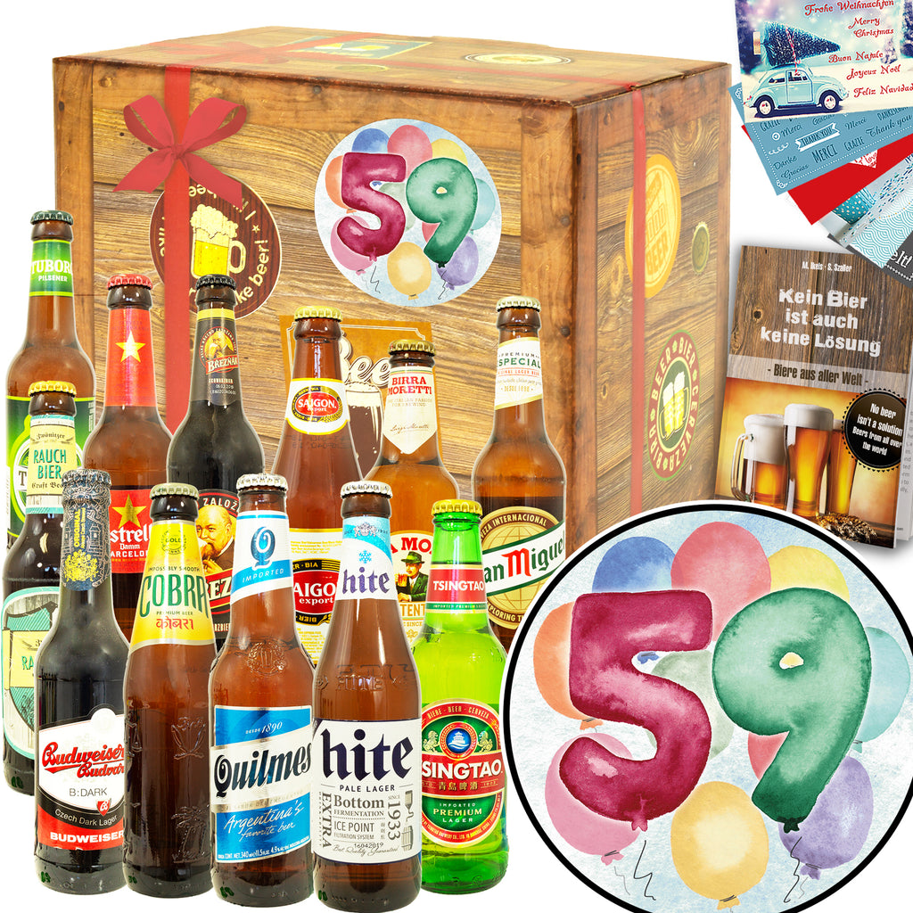 Geburtstag 59 | 12 Spezialitäten Bierweltreise | Geschenk Box