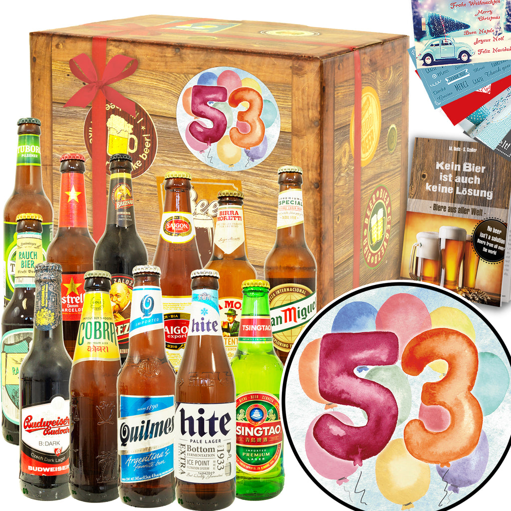 Geburtstag 53 | 12 Länder Bier International | Geschenkidee