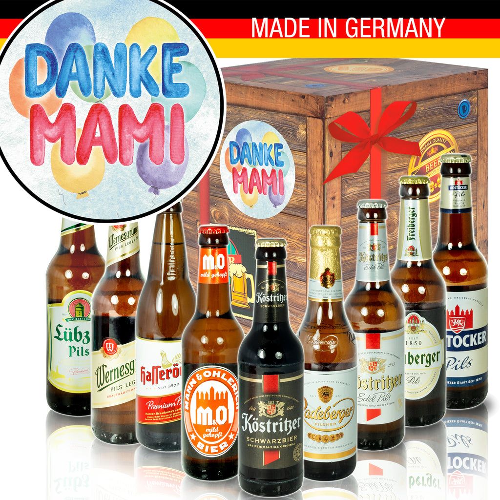 Danke Mami | 9x Bier Biere Ostdeutsch | Bier Geschenk