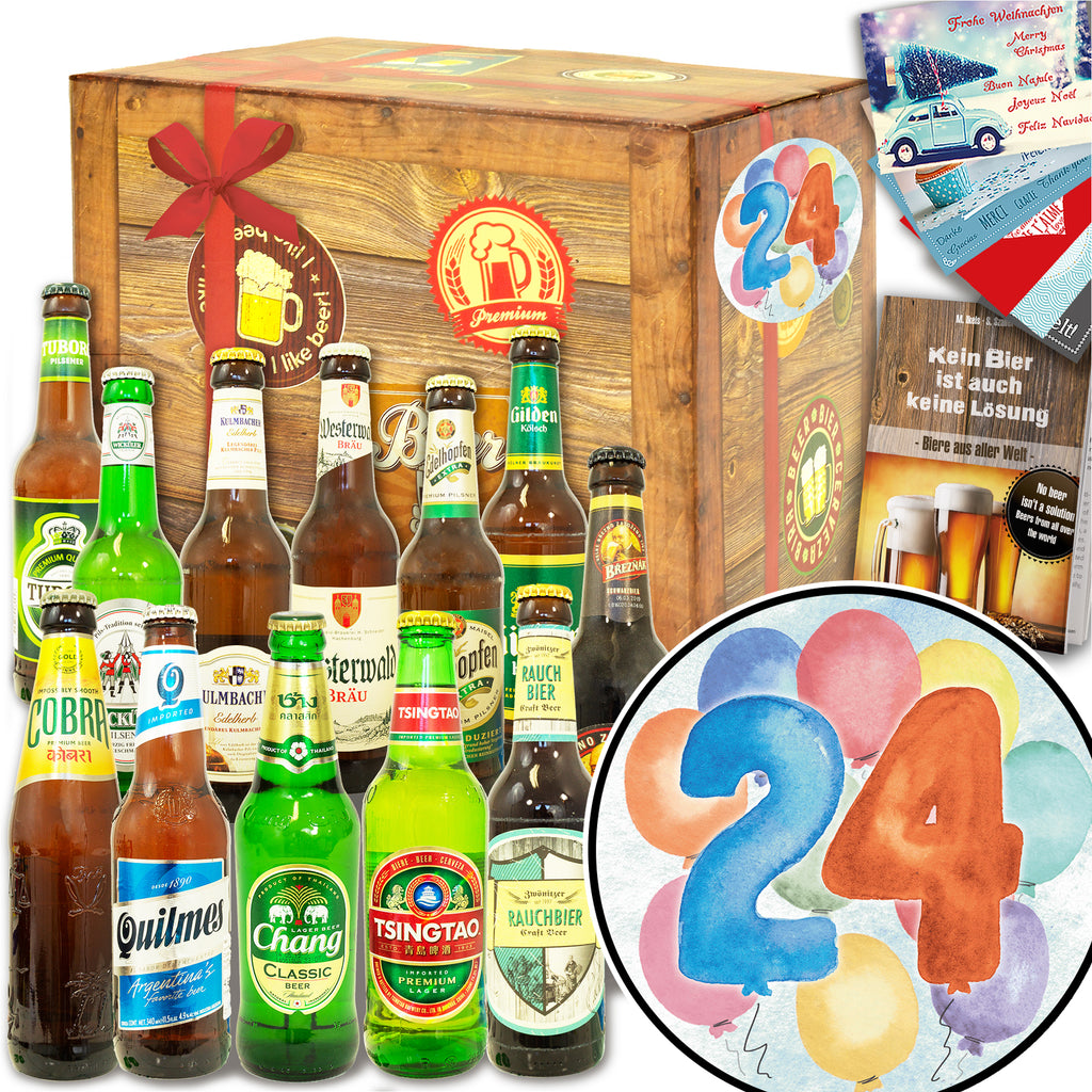 Geburtstag 24 | 12 Biersorten Bier International und DE | Bierset