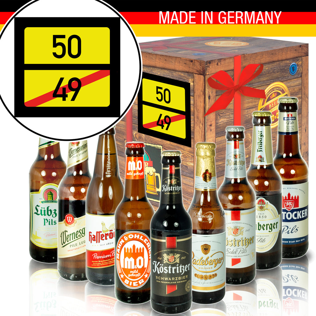 Ortsschild 50 | 9x Biere Ostdeutsch | Präsent