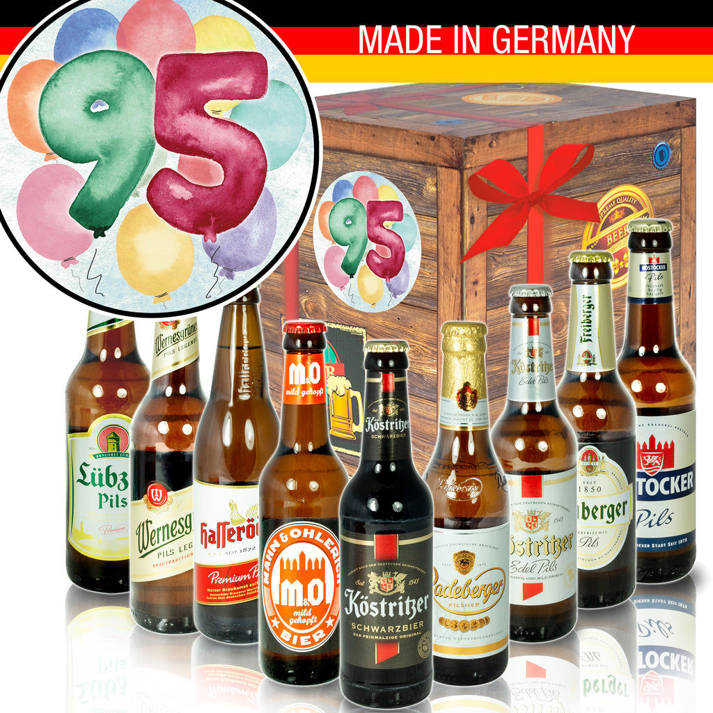 Geburtstag 95 | 9 Spezialitäten Biere Ostdeutsch | Geschenkset