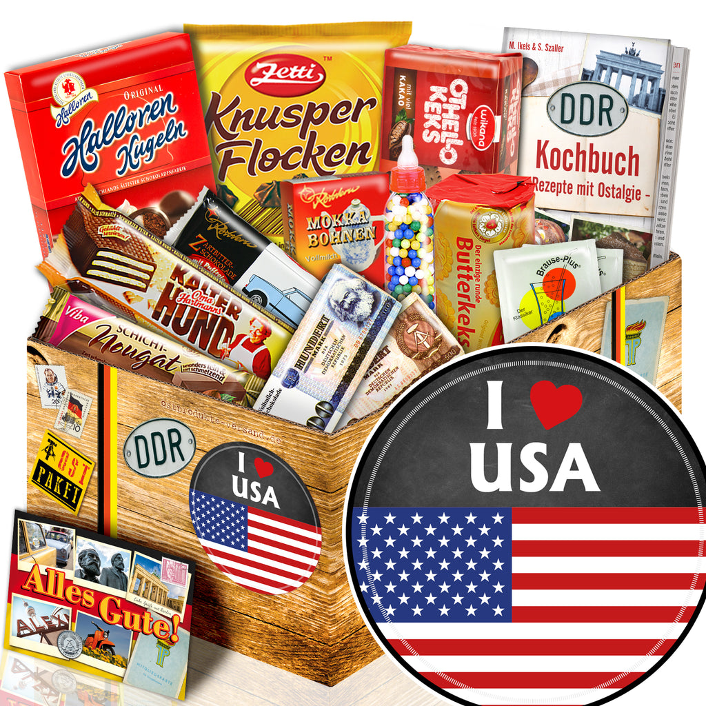 I love USA - Süßigkeiten Set DDR L