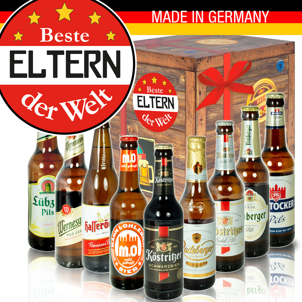 Beste Eltern der Welt | 9 Spezialitäten Biere Ostdeutsch | Präsent