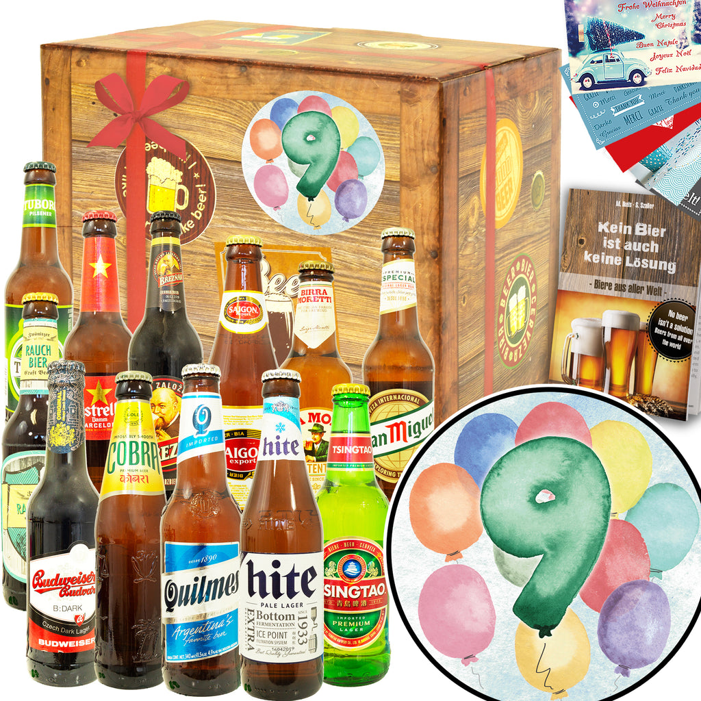 Jubiläum 9 | 12 Biersorten Biere aus aller Welt | Box