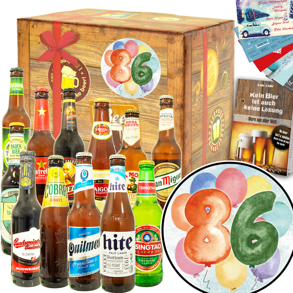 Geburtstag 86 | 12x Bier Weltreise | Geschenkset