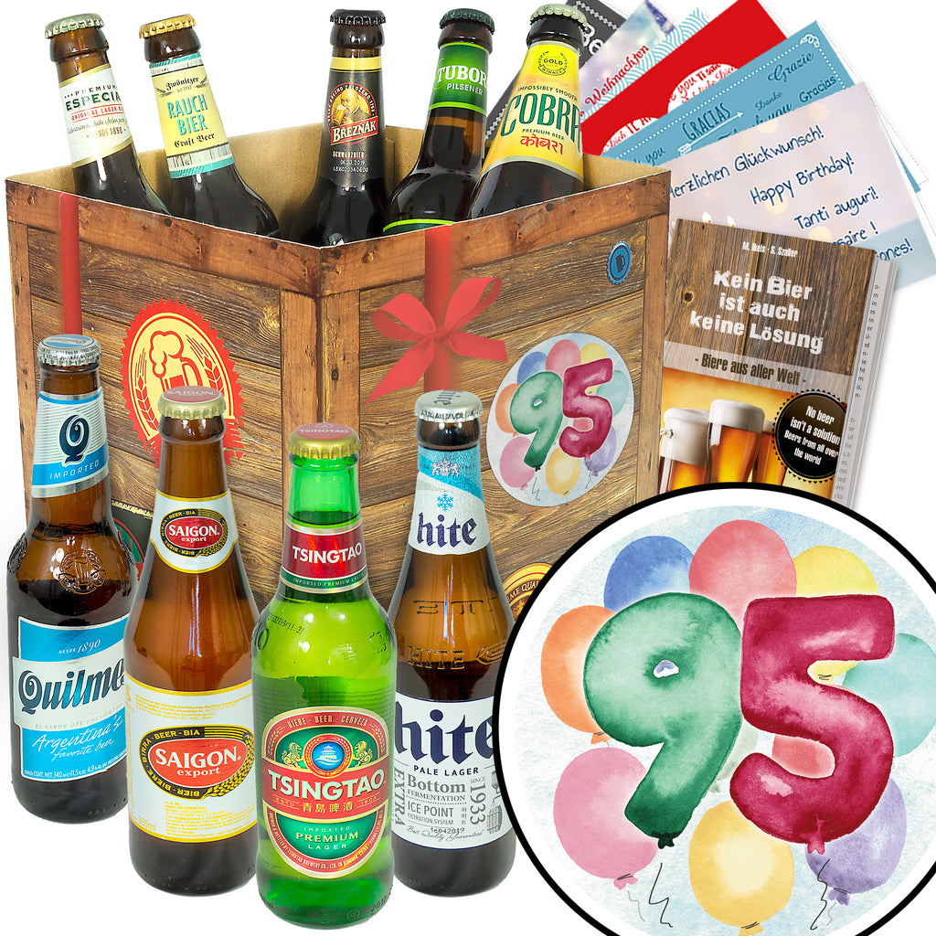 Geburtstag 95 | 9 Spezialitäten Bierweltreise | Geschenk Set